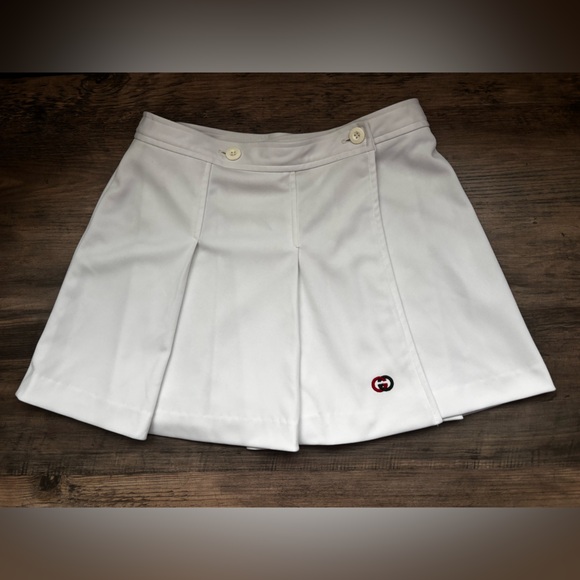 Gucci Dresses & Skirts - Gucci White Fabric skirt with Logo Detail